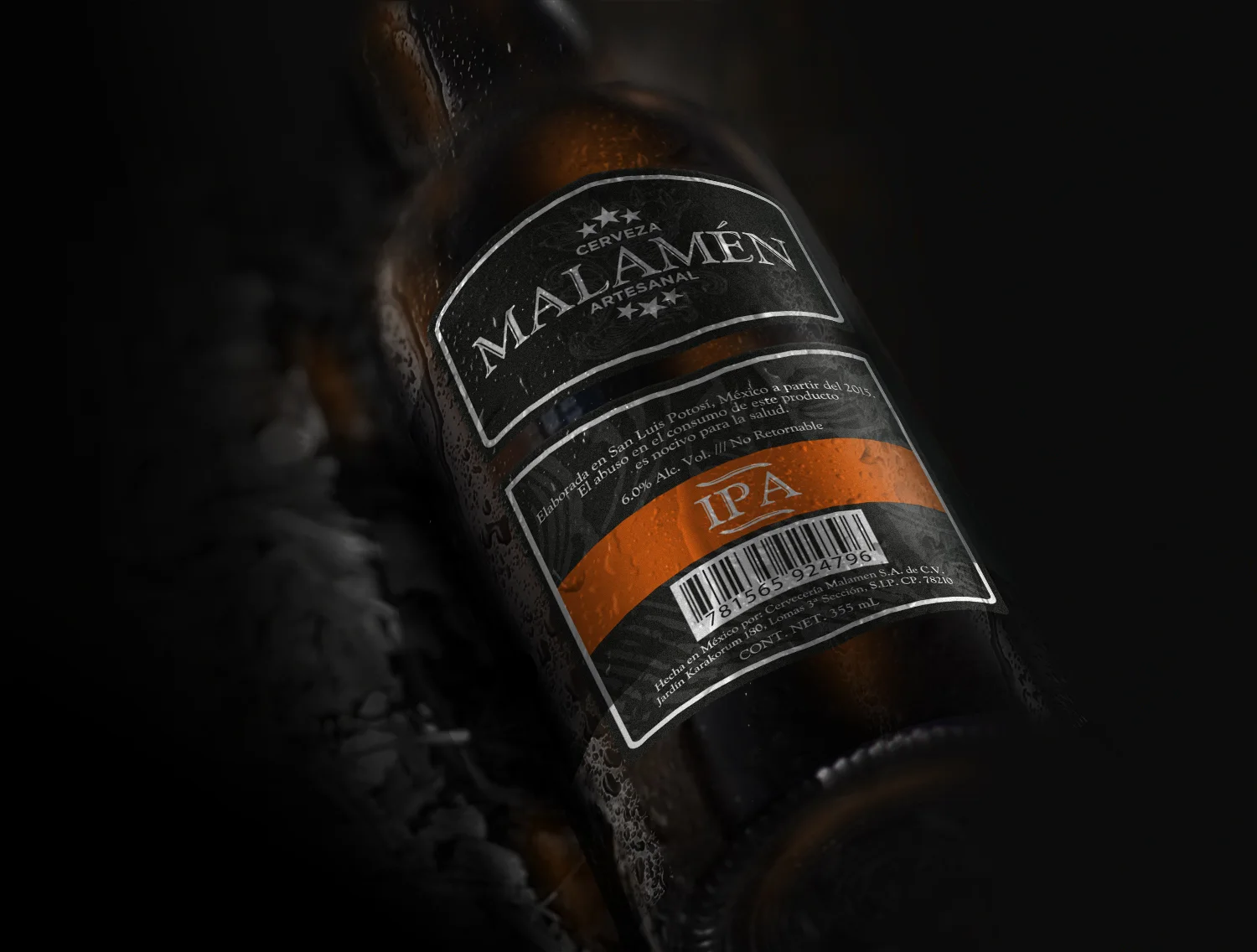 Malamén Beer: brand identity, label design by CropWave Creatives, image 3