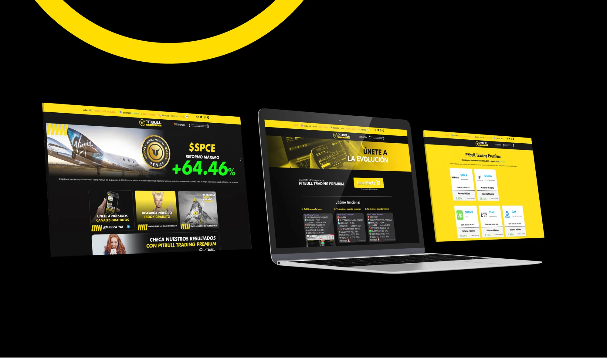 Pitbull Trading: brand identity, logo design, social media, website by CropWave Creatives, image 4